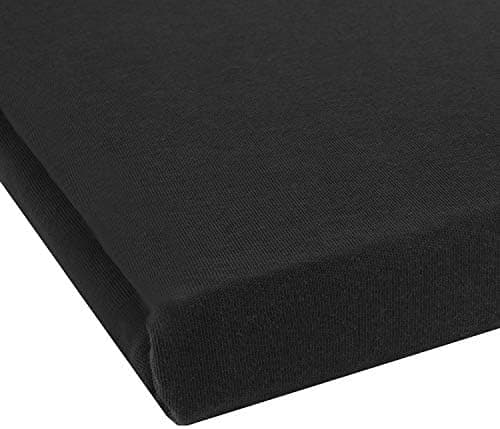 NatureMark Spannbettlaken / Spannbetttuch 100% Baumwolle, anthrazit – 90 x 200 bis 100 x 200 cm