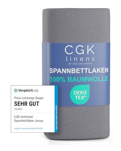 Spannbettlaken Jersey 140x200 cm – 100% Baumwolle, weich & atmungsaktiv – Rundumgummi für Matratzen bis 30 cm & Boxsprin