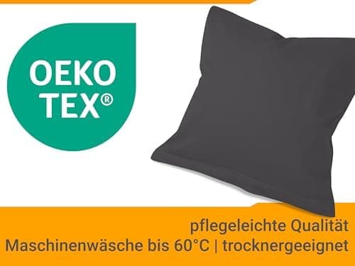 Doppelpack Baumwoll-Kissenbezüge 40 x 15 cm – Navyblau, schlichtes modernes Design