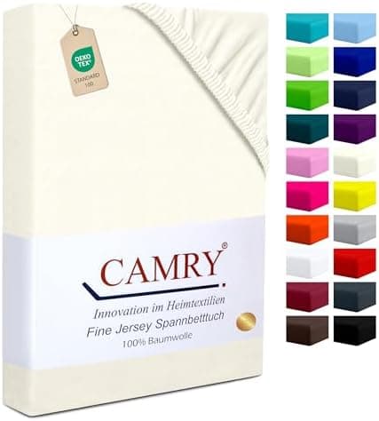 Camry Spannbettlaken 180x200–200x200 cm – Baumwoll‑Jersey Orange