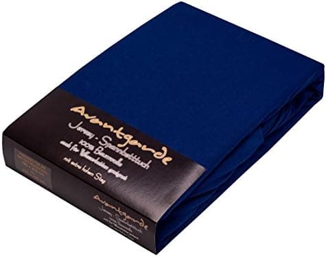 AVANTGARDE Spannbettlaken 180x200–200x220 cm, 40 cm Steg – 100% Jersey-Baumwolle 170 g/m², OEKO-TEX – passend für Boxspr