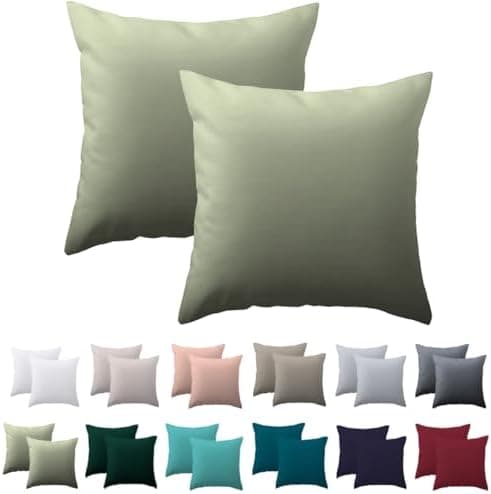 Kissenbezug 40x80 cm 2er Set – 100% Mikrofaser Beige, weich & bügelfrei mit Reißverschluss
