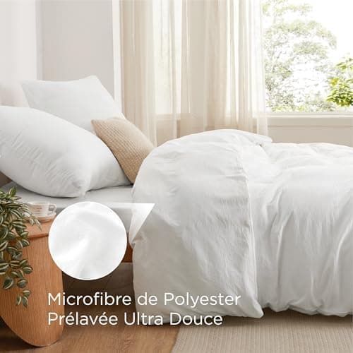 BEDSURE Bettwäsche 135x200 4‑teilig – Weiches Baumwoll‑Feeling Bettwäsche‑Set 135 x 200 cm, inkl. 2 Kissenbezüge 80x80,