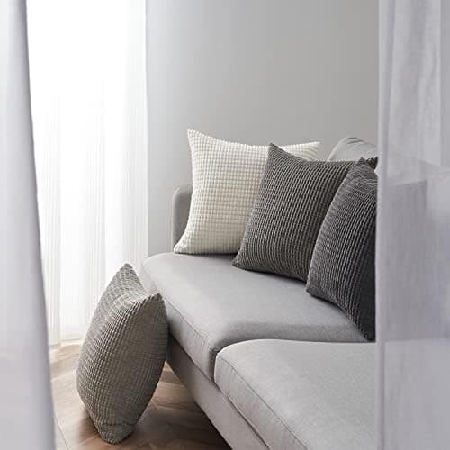 Topfinel Kissenbezüge 40x40 cm 4er-Set Rosa – Cord-Optik, flauschig, GRS‑zertifiziert