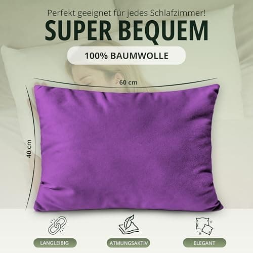 NatureMark Jersey Kissenbezüge – weich & atmungsaktiv, hautfreundlich – 40x40 cm, Anthrazit