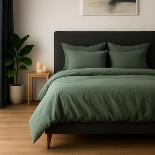 Bettwäsche 155x220 Baumwolle Jeans Blau – 2-teilig mit Reißverschluss, Bettbezug 155x220 + Kissenbezug 80x80