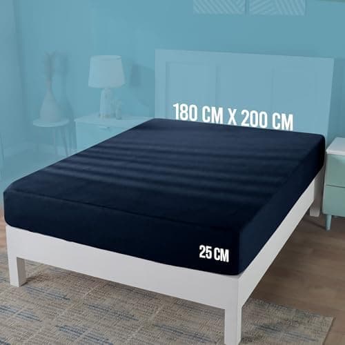 Utopia Bedding Jersey-Spannbettlaken 120 x 200 cm (25 cm) – Anthrazit, Baumwollmischung