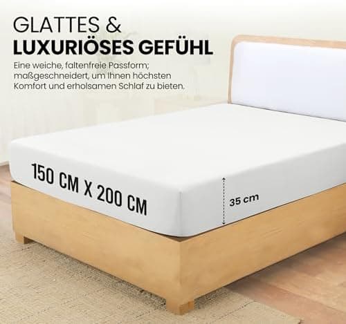 Utopia Bedding Spannbettlaken 180×200 cm – Grau, gebürstete Polyester‑Mikrofaser, OEKO‑TEX zertifiziert