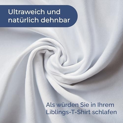 Spannbettlaken Jersey 140x200 cm – 100% Baumwolle, weich & atmungsaktiv – Rundumgummi für Matratzen bis 30 cm & Boxsprin