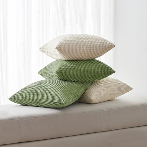 Topfinel Kissenbezüge 40x40 cm 4er-Set Rosa – Cord-Optik, flauschig, GRS‑zertifiziert