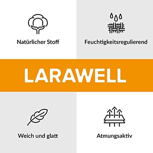 LARAWELL Bettwäsche-Set 135x200 Baumwolle