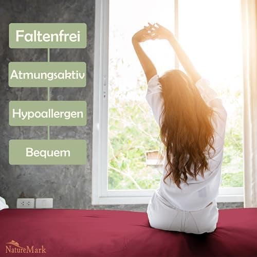 NatureMark Mikrofaser-Spannbettlaken 90x200–100x200 cm, türkis