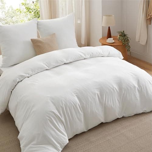BEDSURE Bettwäsche 135x200 4‑teilig – Weiches Baumwoll‑Feeling Bettwäsche‑Set 135 x 200 cm, inkl. 2 Kissenbezüge 80x80,