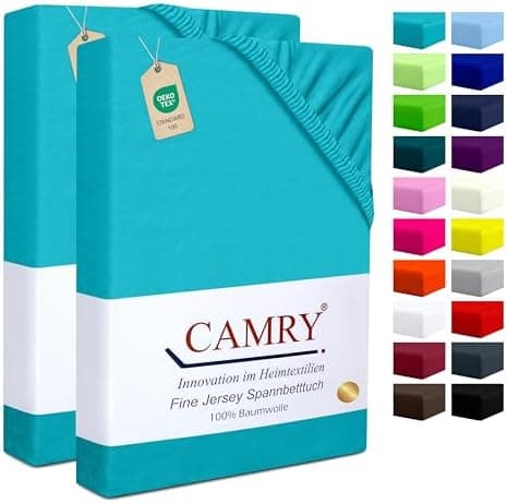 Camry Spannbettlaken 180x200–200x200 cm – Baumwoll‑Jersey Orange