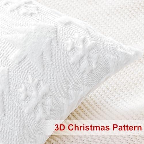 Artscope 2er-Set Kissenbezüge (40x40 cm) – weicher Kurzplüsch Wollsamt, Schneeflocke Creme Beige