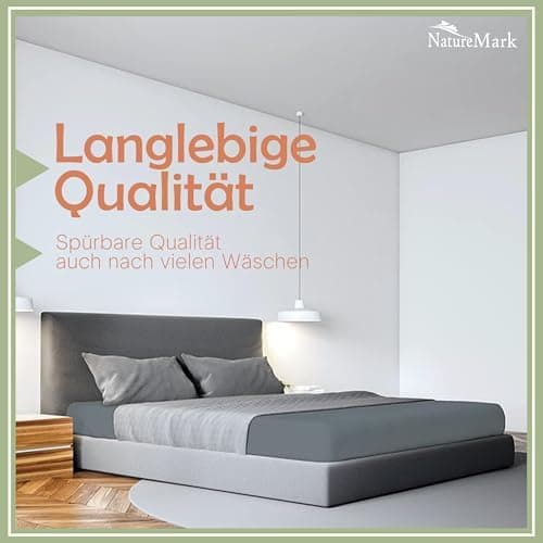 NatureMark Mikrofaser-Spannbettlaken 90x200–100x200 cm, türkis