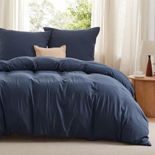 BEDSURE Bettwäsche 135x200 4‑teilig – Weiches Baumwoll‑Feeling Bettwäsche‑Set 135 x 200 cm, inkl. 2 Kissenbezüge 80x80,