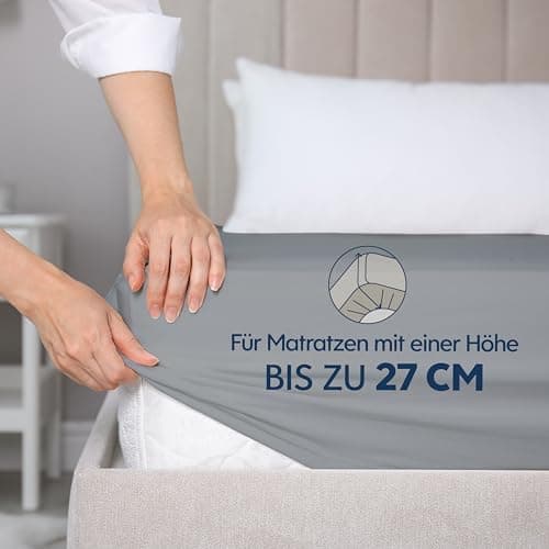 Dreamzie Spannbettlaken 70 x 200 cm – 100% Jersey‑Baumwolle, 150 g/m², OEKO‑TEX® STANDARD 100 – Anthrazit