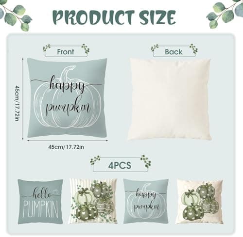 Aitsite 4er-Pack Weihnachts-Kissenbezüge 45 x 45 cm – Winterliche Dekoration für Sofa & Wohnzimmer