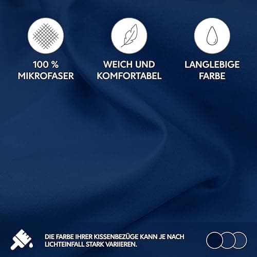 Dreamzie Kissenbezug 40x80 (2er Set) – Mikrofaser weich, OEKO-TEX STANDARD 100, Anthrazit mit Reißverschluss