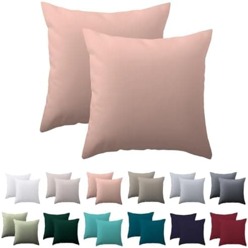 Kissenbezug 40x80 cm 2er Set – 100% Mikrofaser Beige, weich & bügelfrei mit Reißverschluss