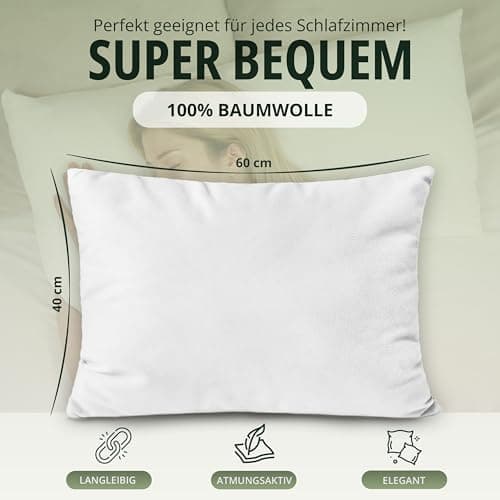 NatureMark Jersey Kissenbezüge – weich & atmungsaktiv, hautfreundlich – 40x40 cm, Anthrazit