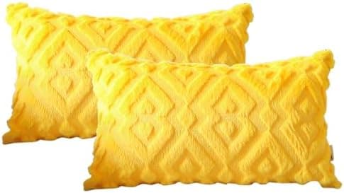 Artscope 2er-Set Kissenbezüge (40x40 cm) – weicher Kurzplüsch Wollsamt, Schneeflocke Creme Beige