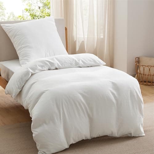 BEDSURE Bettwäsche 135x200 4‑teilig – Weiches Baumwoll‑Feeling Bettwäsche‑Set 135 x 200 cm, inkl. 2 Kissenbezüge 80x80,