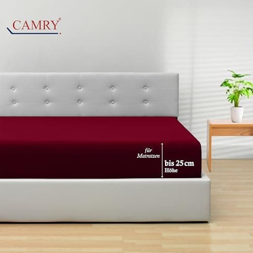 Camry Spannbettlaken 180x200–200x200 cm – Baumwoll‑Jersey Orange