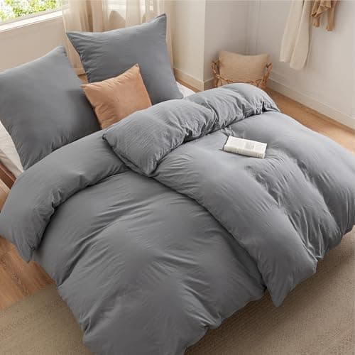 BEDSURE Bettwäsche 135x200 4‑teilig – Weiches Baumwoll‑Feeling Bettwäsche‑Set 135 x 200 cm, inkl. 2 Kissenbezüge 80x80,