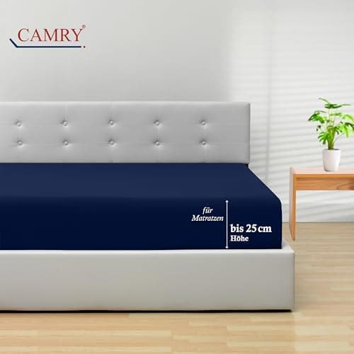 Camry Spannbettlaken 180x200–200x200 cm – Baumwoll‑Jersey Orange