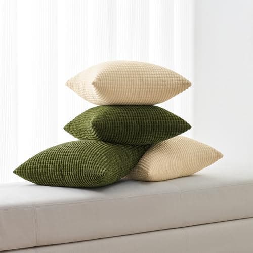 Topfinel Kissenbezüge 40x40 cm 4er-Set Rosa – Cord-Optik, flauschig, GRS‑zertifiziert