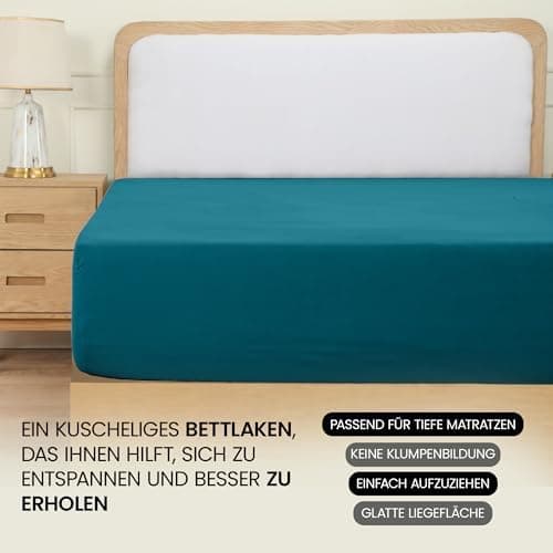 Utopia Bedding Spannbettlaken 180×200 cm – Grau, gebürstete Polyester‑Mikrofaser, OEKO‑TEX zertifiziert