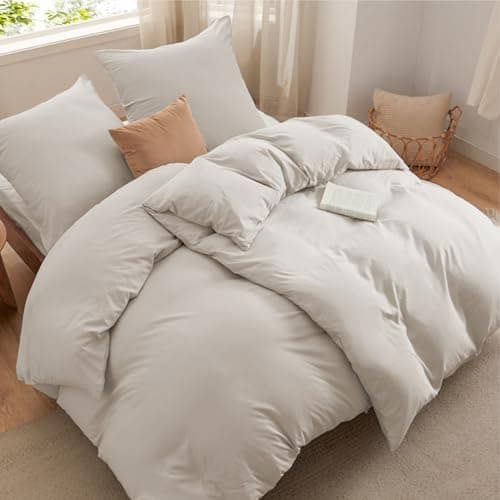 BEDSURE Bettwäsche 135x200 4‑teilig – Weiches Baumwoll‑Feeling Bettwäsche‑Set 135 x 200 cm, inkl. 2 Kissenbezüge 80x80,