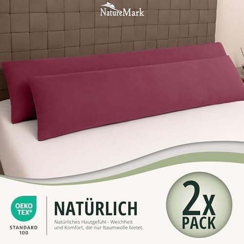 NatureMark Jersey Kissenbezüge – weich & atmungsaktiv, hautfreundlich – 40x40 cm, Anthrazit