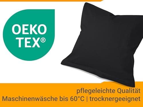 Doppelpack Baumwoll-Kissenbezüge 40 x 15 cm – Navyblau, schlichtes modernes Design