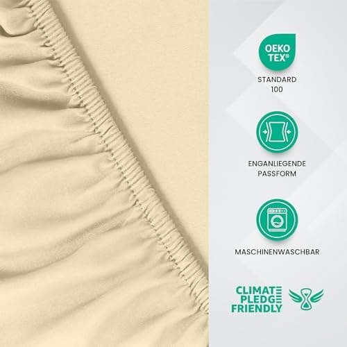 Utopia Bedding Spannbettlaken 180×200 cm – Grau, gebürstete Polyester‑Mikrofaser, OEKO‑TEX zertifiziert