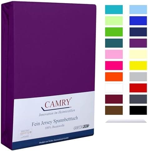 Camry Spannbettlaken 180x200–200x200 cm – Baumwoll‑Jersey Orange