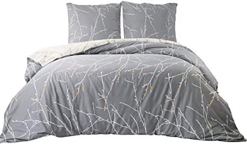 BEDSURE Bettwäsche-Set 135x200 (4-teilig) – Wendebettwäsche OEKO-TEX STANDARD 100 mit Reißverschluss, 2×80x80 Kissenbezü