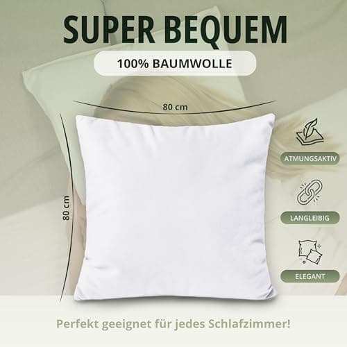 NatureMark Jersey Kissenbezüge – weich & atmungsaktiv, hautfreundlich – 40x40 cm, Anthrazit