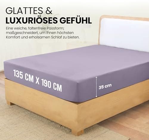 Utopia Bedding Spannbettlaken 180×200 cm – Grau, gebürstete Polyester‑Mikrofaser, OEKO‑TEX zertifiziert