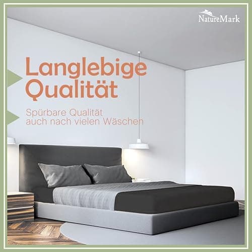 NatureMark Mikrofaser-Spannbettlaken 90x200–100x200 cm, türkis