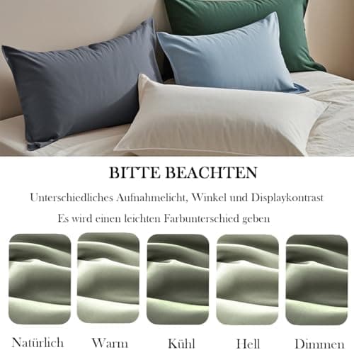 Kissenbezug 40x80 cm 2er Set – 100% Mikrofaser Beige, weich & bügelfrei mit Reißverschluss