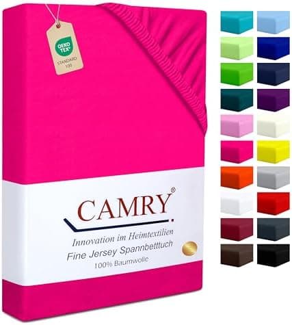 Camry Spannbettlaken 180x200–200x200 cm – Baumwoll‑Jersey Orange