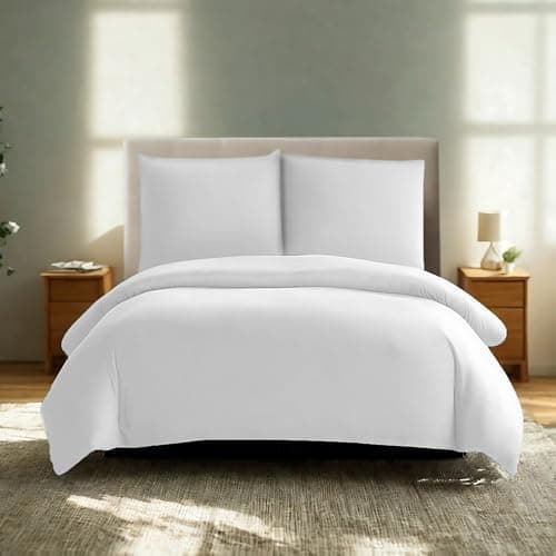 Komfortec Bettwäsche 2‑teilig (Bettbezug 155x220 + Kissenbezug 80x80) – superweiche gebürstete 100% Mikrofaser, Grau, OE