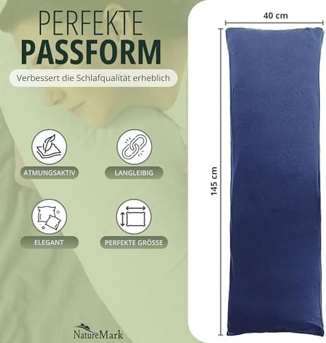 NatureMark Jersey Kissenbezüge – weich & atmungsaktiv, hautfreundlich – 40x40 cm, Anthrazit