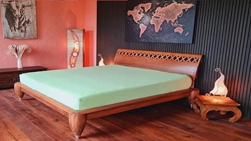 AVANTGARDE Spannbettlaken 180x200–200x220 cm, 40 cm Steg – 100% Jersey-Baumwolle 170 g/m², OEKO-TEX – passend für Boxspr