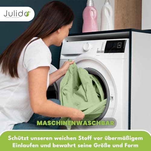 Julido Jersey-Spannbettlaken 140x200 cm – Baumwolle, OEKO-TEX® Standard 100, hautfreundlich & allergikergeeignet, Grün