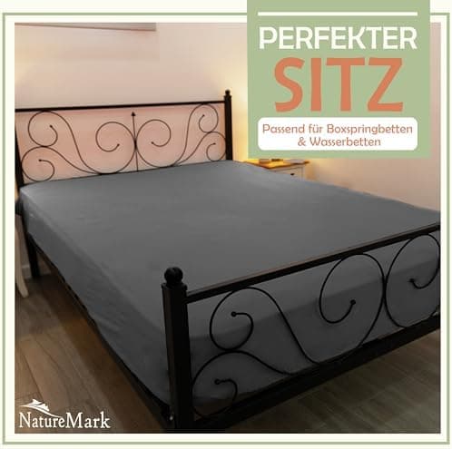NatureMark Mikrofaser-Spannbettlaken 90x200–100x200 cm, türkis