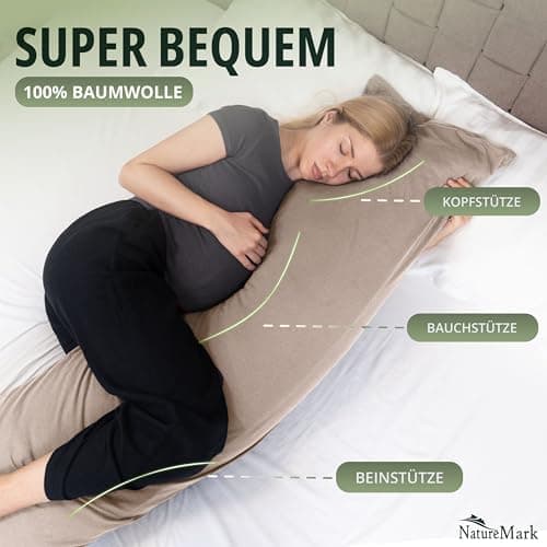 NatureMark Jersey Kissenbezüge – weich & atmungsaktiv, hautfreundlich – 40x40 cm, Anthrazit